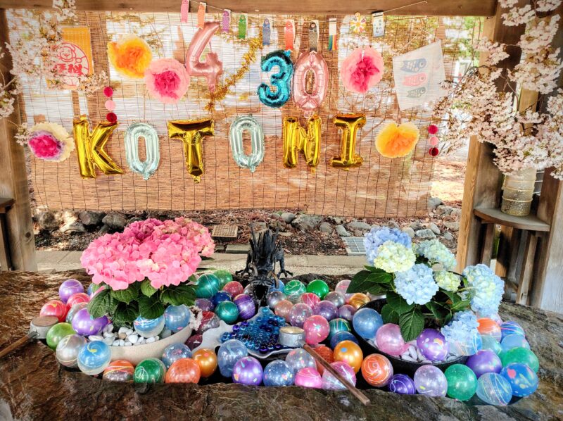 琴似神社の花手水