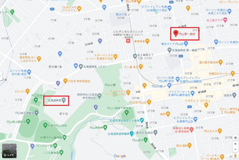 第一鳥居の地図