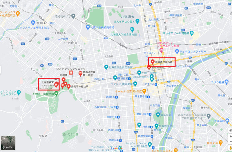社号標の地図