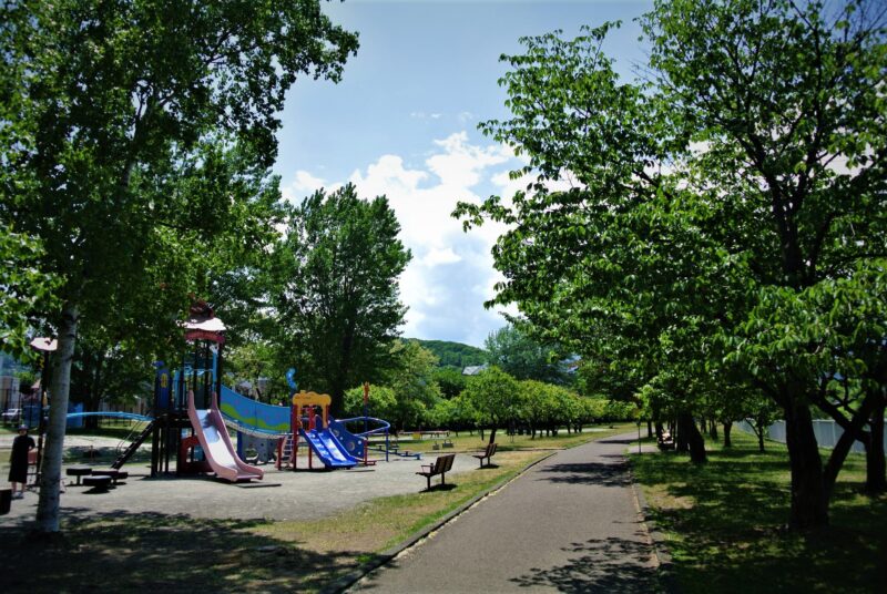 夏の発寒河畔公園