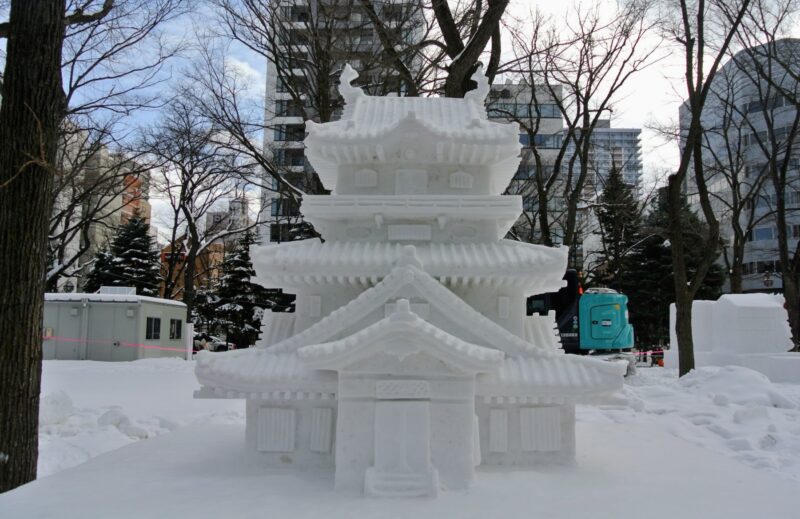２０２３年さっぽろ雪まつり市民雪像　日本の城