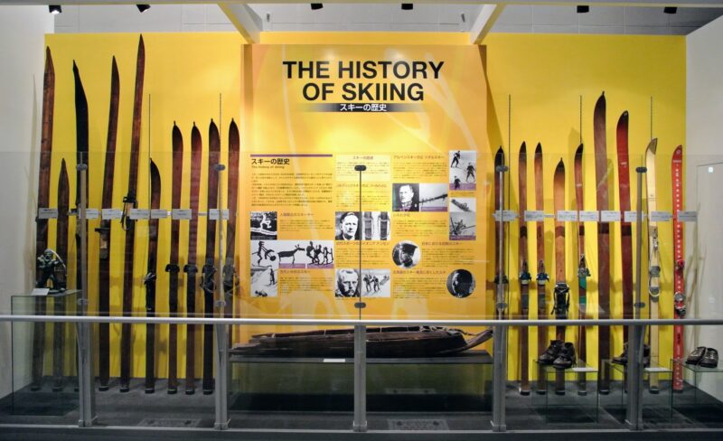 札幌オリンピックミュージアムのスキーの歴史の展示