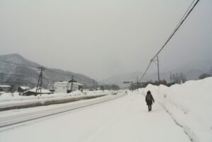 真冬の国道２３０号線