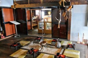 簾舞郷土資料館・旧黒岩家住宅の館内