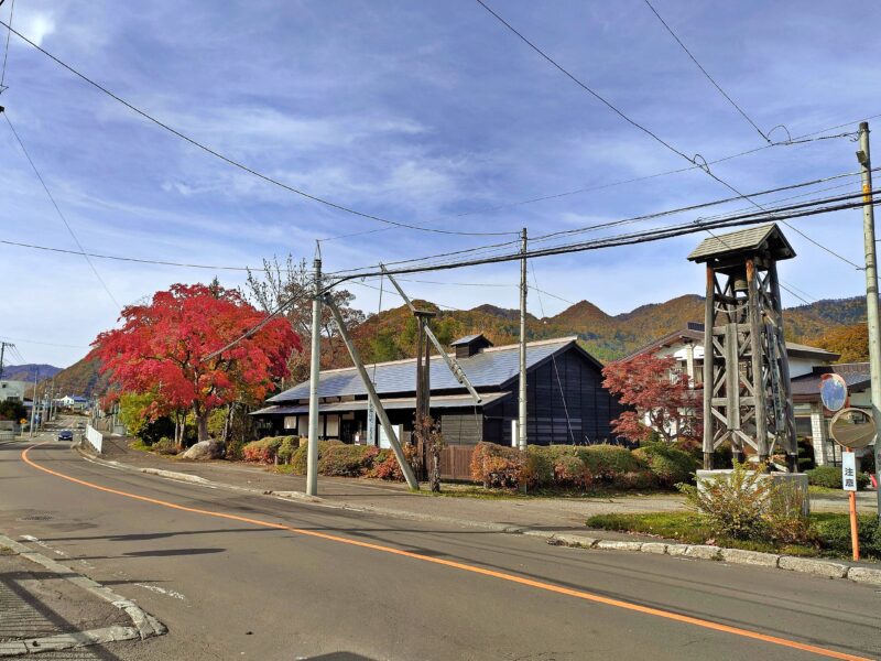秋の簾舞郷土資料館・旧黒岩家住宅
