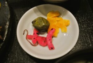 とんかつ玉藤麻生店の漬物