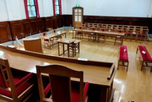 札幌市資料館の刑事法廷展示室
