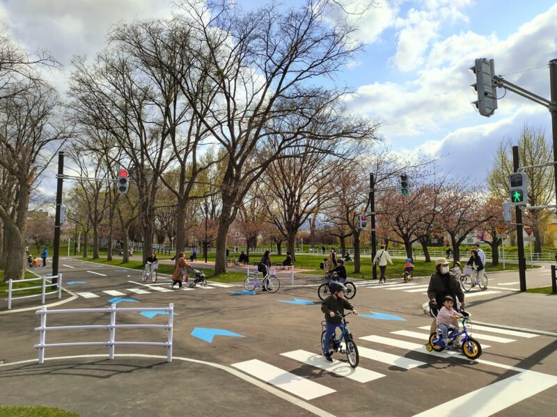 2025年にリニューアルした農試公園の交通コーナー