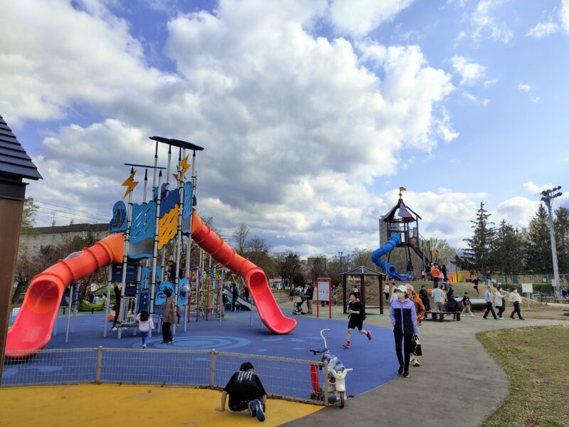 2025年にリニューアルした農試公園の遊具広場