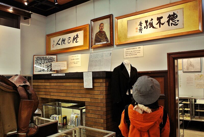 つきさっぷ郷土資料館の2号展示室の樋口季一郎中将に関する展示スペース