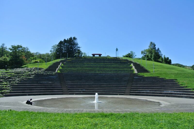 旭山記念公園の噴水広場