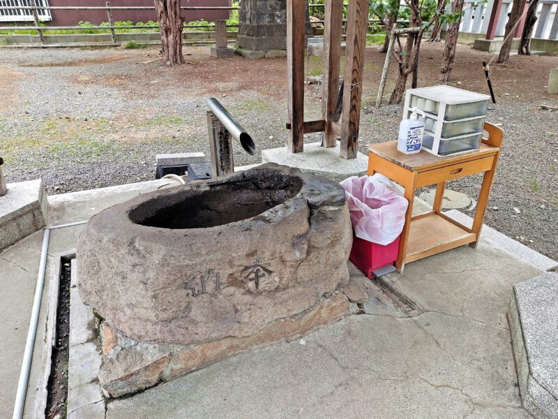 札幌村神社の手水鉢