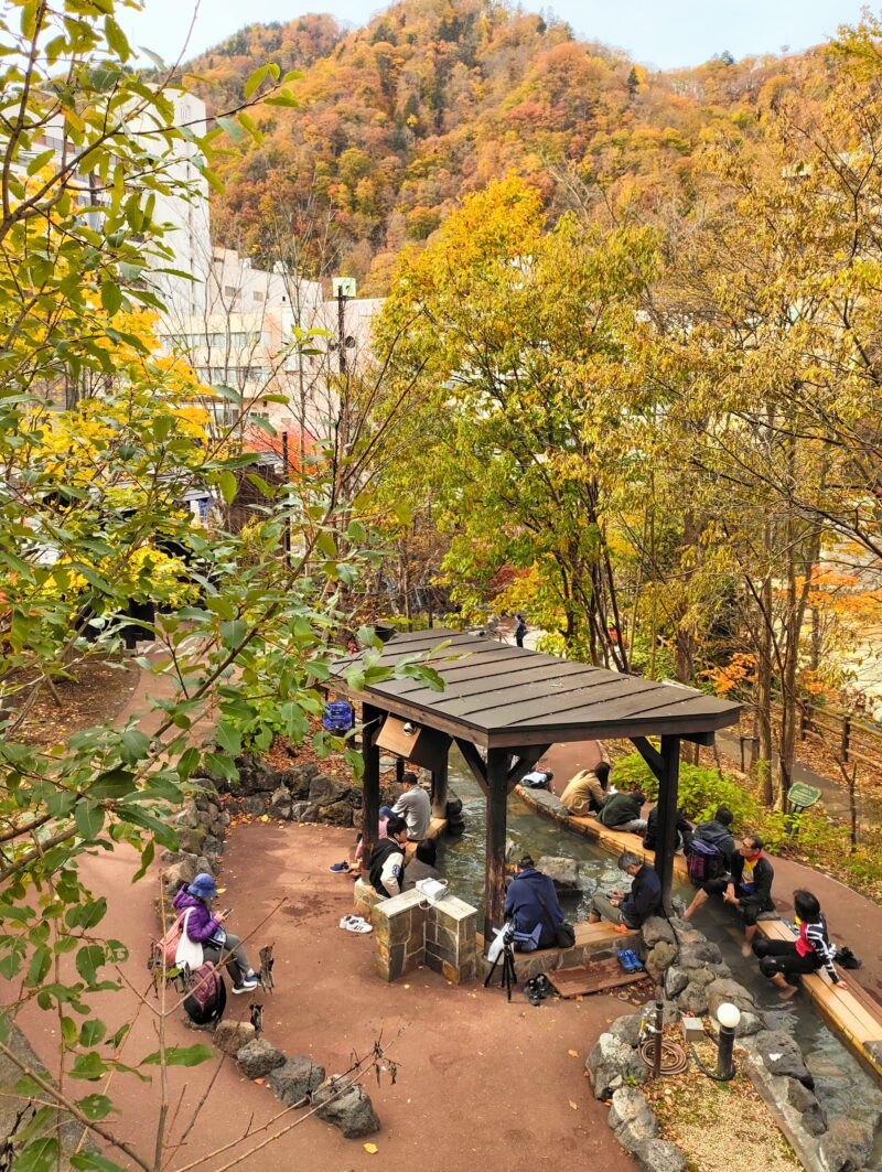 定山渓温泉の源泉公園