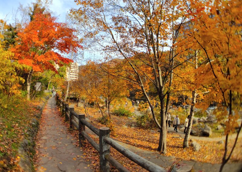 秋の定山渓二見公園