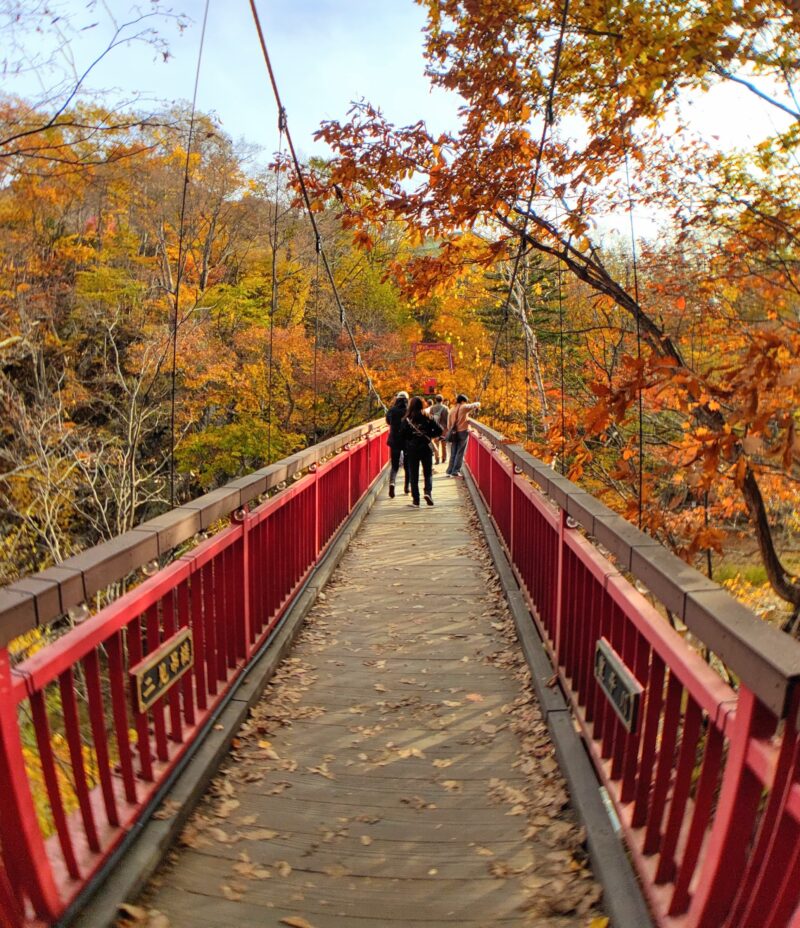 定山渓の二見吊橋