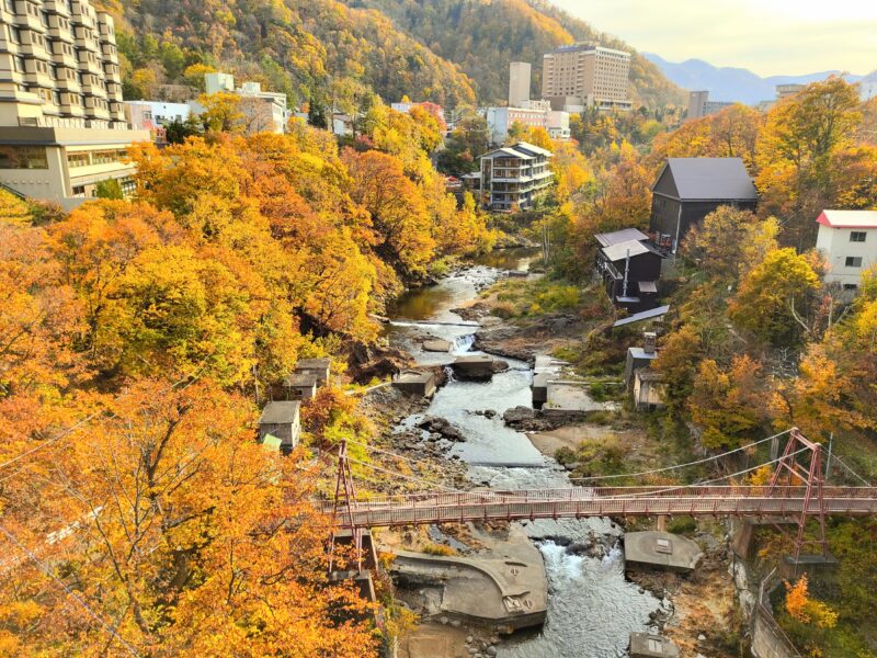 定山渓温泉の風景