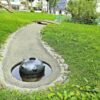大友堀の推定流路を再現した大友公園の遊水路