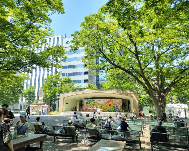 花フェスタ札幌2025野外ステージでのイベント