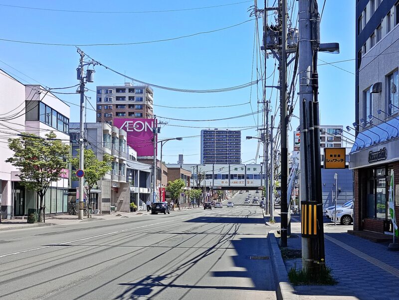 南平岸駅周辺の道道453号線