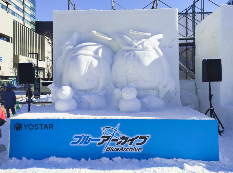 さっぽろ雪まつり2026年4丁目会場のゲームキャラクター雪像その１
