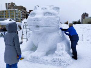 さっぽろ雪まつり2026年11丁目会場の国際雪像その3(昼)