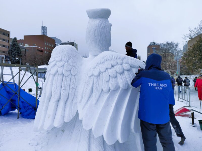 さっぽろ雪まつり2026年11丁目会場の国際雪像その５（昼）