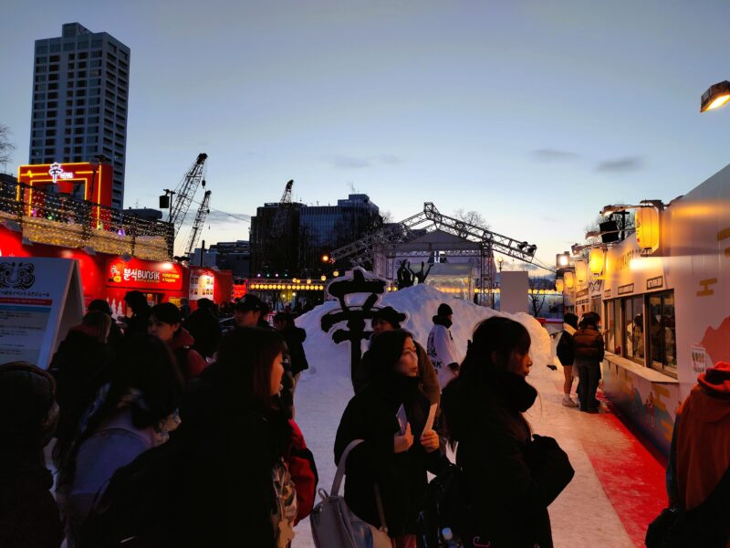 さっぽろ雪まつり2026年３丁目会場の辛ラーメンブース