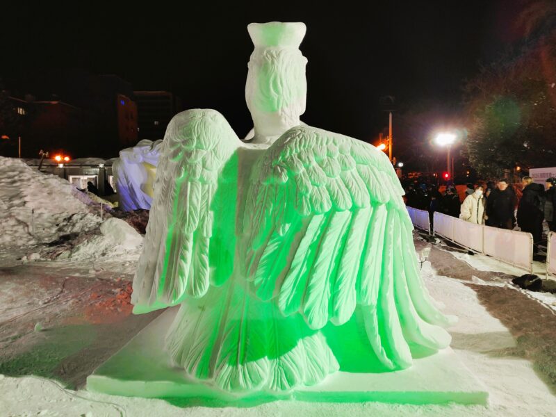 さっぽろ雪まつり2026年11丁目会場の国際雪像その５（夜）