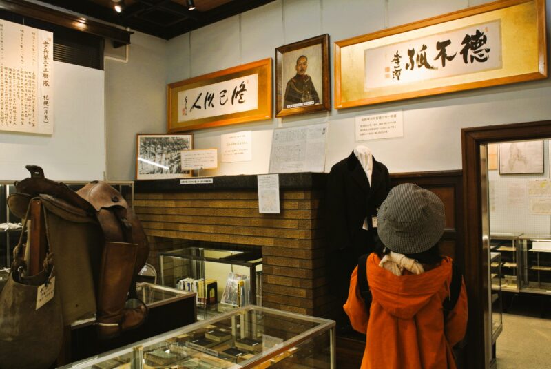 つきさっぷ郷土資料館の樋口季一郎中将の展示コーナー