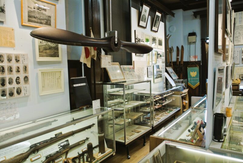 つきさっぷ郷土資料館の旧陸軍関連展示コーナー