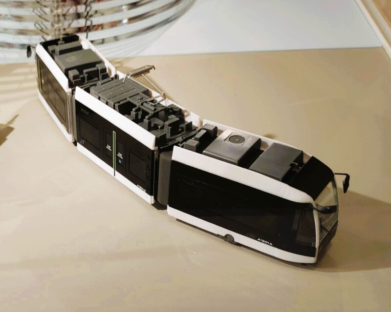 北海道庁旧本庁舎（赤れんが庁舎）２階の展示「北海道の遺産と文化」札幌の路面電車