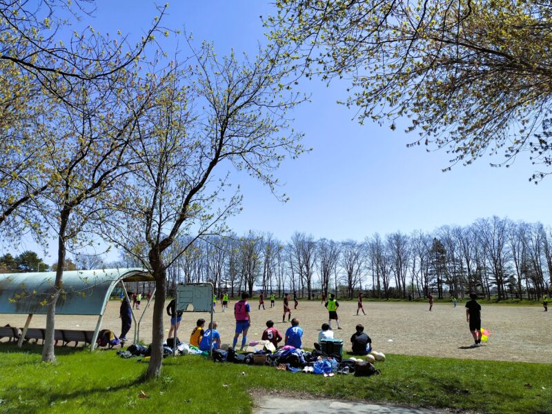 前田森林公園のサッカーグラウンド