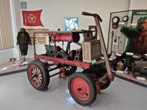 手稲記念館に展示のガソリンポンプ車