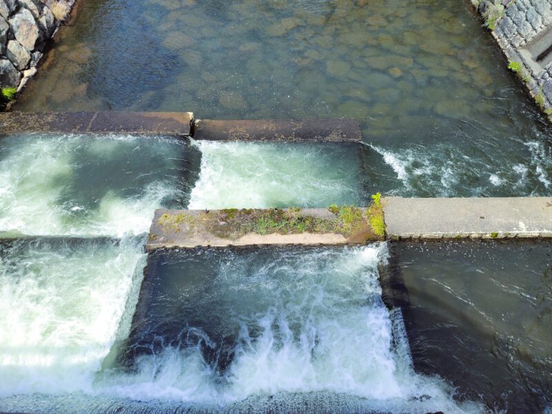 山鼻川下流の魚道